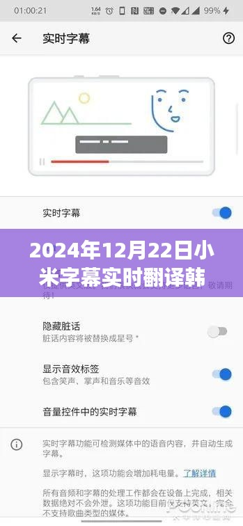 小米字幕實(shí)時(shí)翻譯韓文功能詳解，從入門到精通的使用教程（2024年12月版）