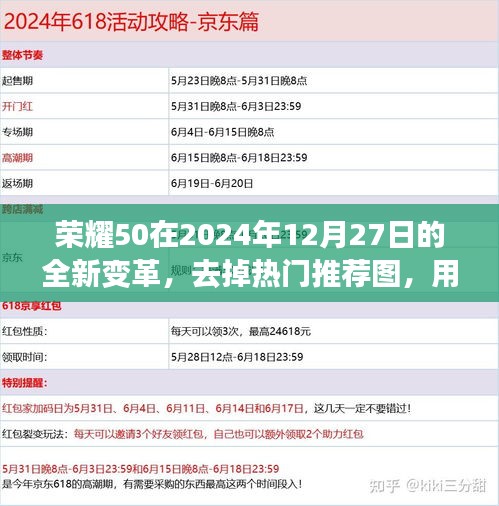 榮耀50全新變革，用戶體驗(yàn)升級(jí)，熱門推薦圖不再