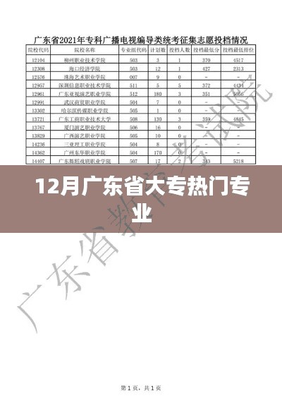 廣東省大專熱門專業(yè)榜單揭曉