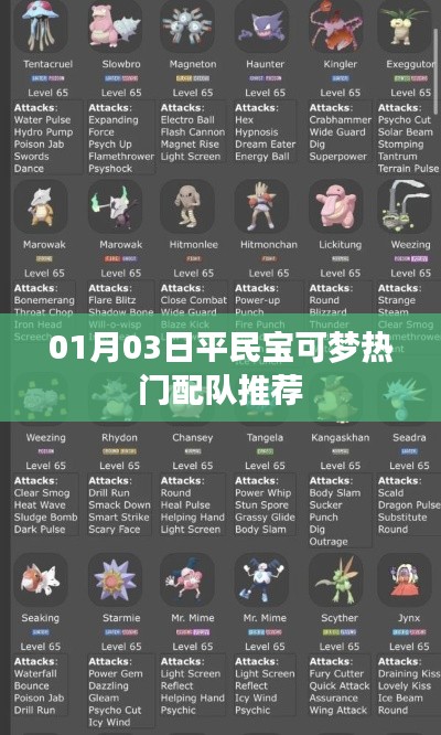 最新寶可夢(mèng)平民熱門配隊(duì)推薦，助你輕松搭配！