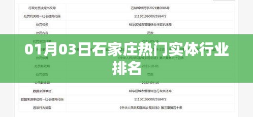 石家莊熱門(mén)實(shí)體行業(yè)排名揭曉，最新榜單（日期標(biāo)注）
