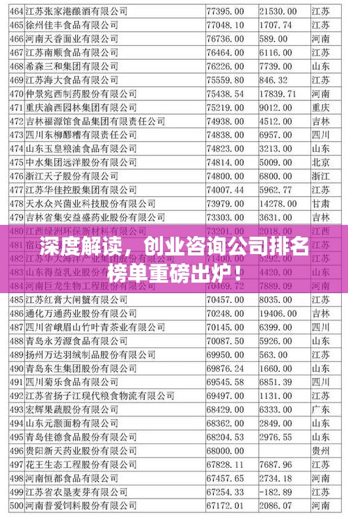 深度解讀，創(chuàng)業(yè)咨詢公司排名榜單重磅出爐！
