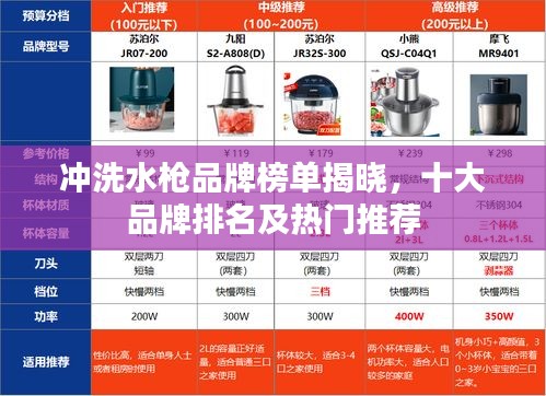 沖洗水槍品牌榜單揭曉，十大品牌排名及熱門推薦