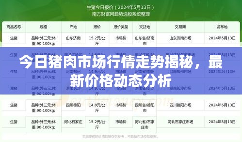 今日豬肉市場行情走勢揭秘，最新價格動態(tài)分析