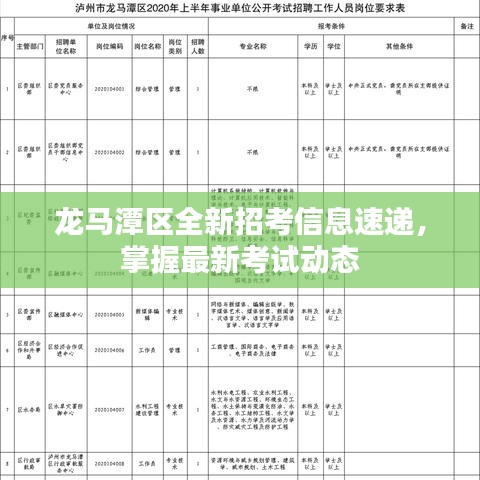 龍馬潭區(qū)全新招考信息速遞，掌握最新考試動態(tài)