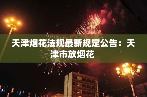天津煙花法規(guī)最新規(guī)定公告：天津市放煙花 