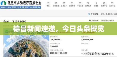 德昌新聞速遞，今日頭條概覽