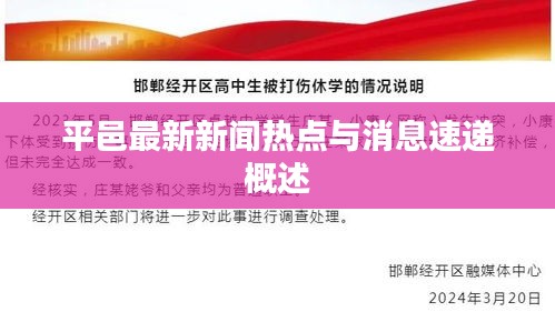 平邑最新新聞熱點與消息速遞概述