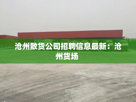 滄州散貨公司招聘信息最新：滄州貨場 