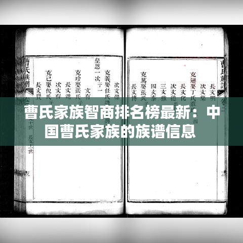 曹氏家族智商排名榜最新：中國曹氏家族的族譜信息 