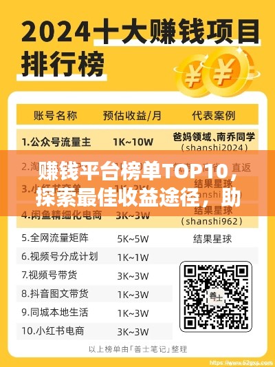 賺錢平臺(tái)榜單TOP10，探索最佳收益途徑，助你輕松賺錢！