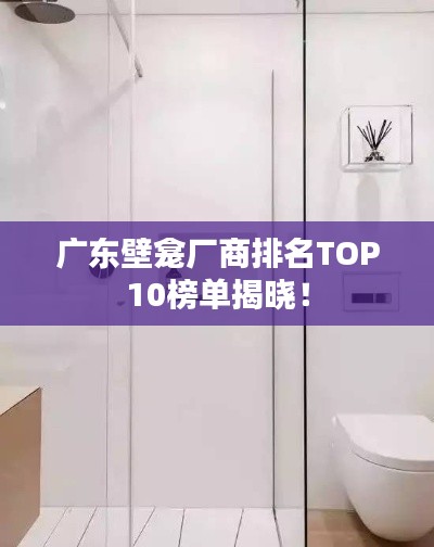廣東壁龕廠商排名TOP10榜單揭曉！