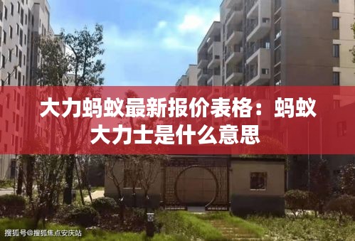 大力螞蟻最新報價表格：螞蟻大力士是什么意思 