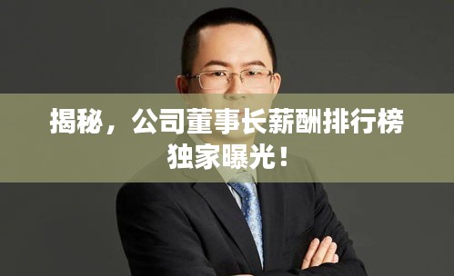 揭秘，公司董事長薪酬排行榜獨(dú)家曝光！