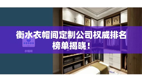 衡水衣帽間定制公司權(quán)威排名榜單揭曉！