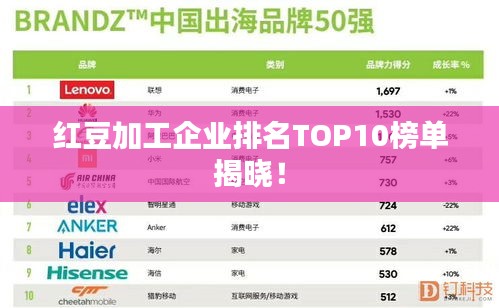 紅豆加工企業(yè)排名TOP10榜單揭曉！