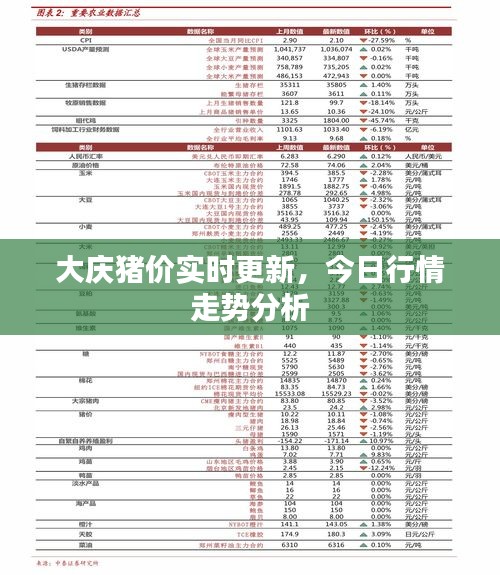 大慶豬價實時更新，今日行情走勢分析
