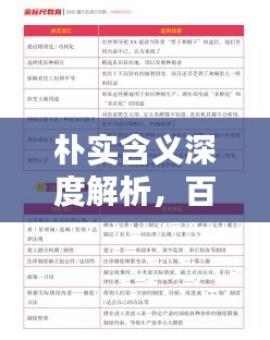 樸實(shí)含義深度解析，百度帶你領(lǐng)略這個(gè)詞的真正內(nèi)涵