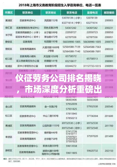 儀征勞務(wù)公司排名揭曉，市場深度分析重磅出爐！
