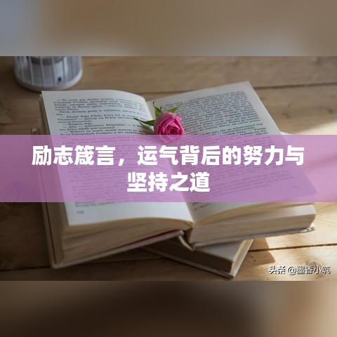 勵志箴言，運氣背后的努力與堅持之道