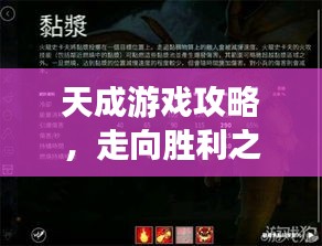 天成游戲攻略，走向勝利之路的秘訣全解析！