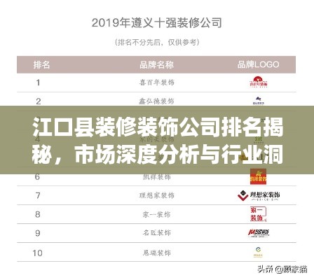 江口縣裝修裝飾公司排名揭秘，市場深度分析與行業(yè)洞察