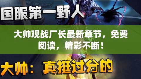 大帥觀戰(zhàn)廠長最新章節(jié)，免費(fèi)閱讀，精彩不斷！