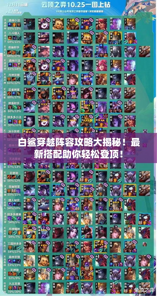 白鯊穿越陣容攻略大揭秘！最新搭配助你輕松登頂！