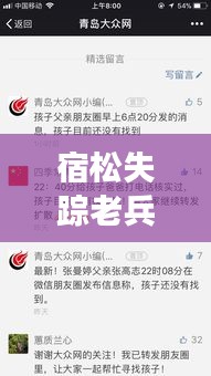 宿松失蹤老兵名單最新進(jìn)展，持續(xù)關(guān)注，尋找線索