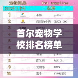 首爾寵物學(xué)校排名榜單揭曉，TOP 10最受歡迎寵物教育機(jī)構(gòu)一覽