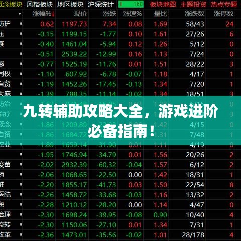 九轉(zhuǎn)輔助攻略大全，游戲進(jìn)階必備指南！