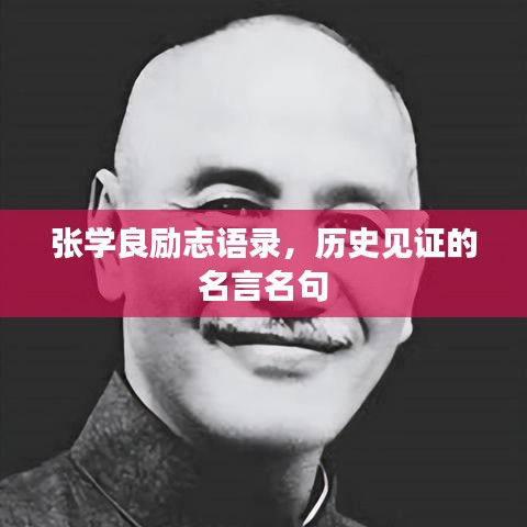 張學(xué)良勵(lì)志語錄，歷史見證的名言名句