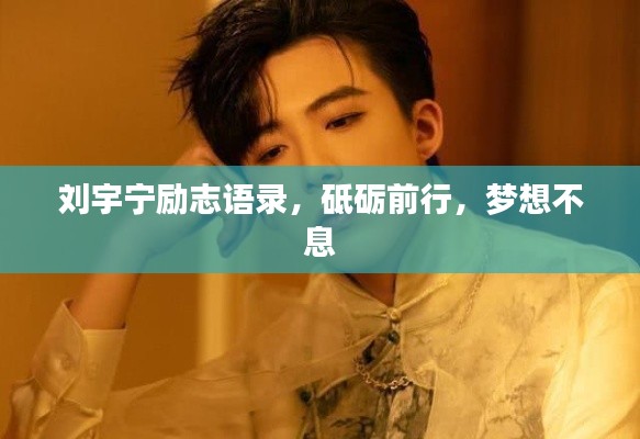 劉宇寧勵(lì)志語錄，砥礪前行，夢(mèng)想不息