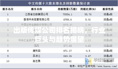 出版?zhèn)髅焦九琶視?，行業(yè)巨頭與趨勢(shì)展望