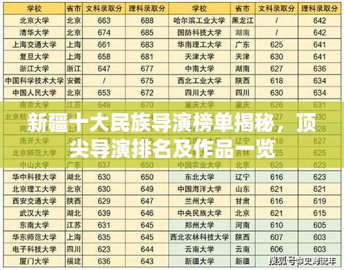 新疆十大民族導(dǎo)演榜單揭秘，頂尖導(dǎo)演排名及作品一覽
