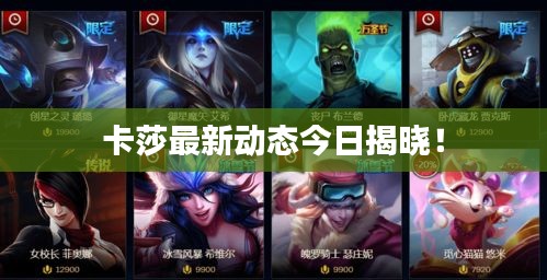 卡莎最新動態(tài)今日揭曉！