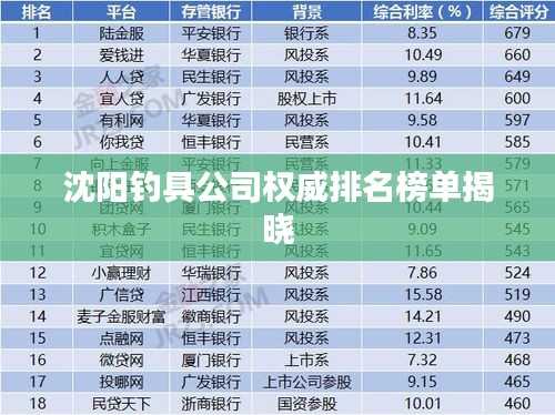 沈陽釣具公司權(quán)威排名榜單揭曉
