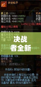 決戰(zhàn)者全新搭配攻略揭秘