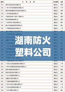 湖南防火塑料公司排名揭曉，熱門企業(yè)榜單不容錯(cuò)過！