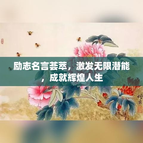 勵志名言薈萃，激發(fā)無限潛能，成就輝煌人生