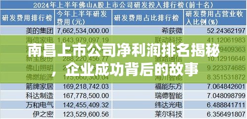 南昌上市公司凈利潤排名揭秘，企業(yè)成功背后的故事