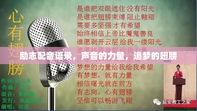 勵志配音語錄，聲音的力量，追夢的翅膀