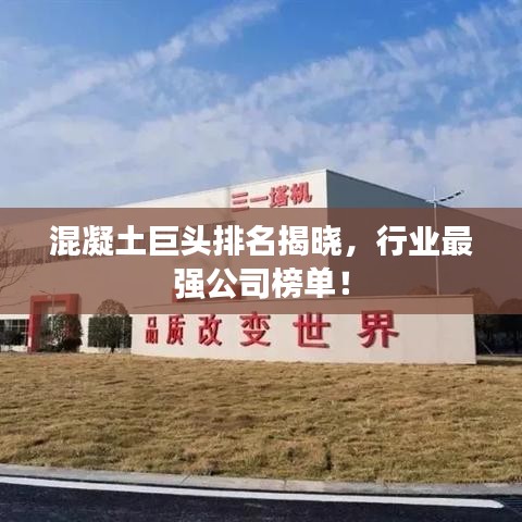 混凝土巨頭排名揭曉，行業(yè)最強(qiáng)公司榜單！