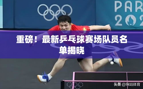 重磅！最新乒乓球賽場隊(duì)員名單揭曉