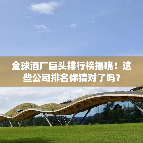 全球酒廠巨頭排行榜揭曉！這些公司排名你猜對了嗎？