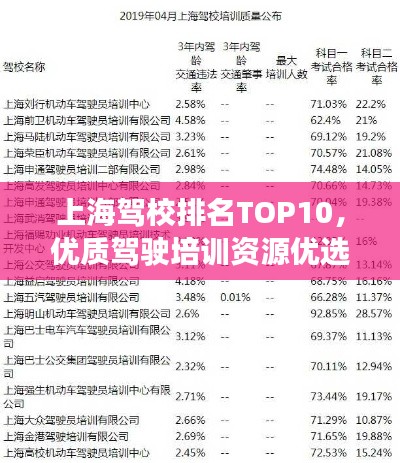 上海駕校排名TOP10，優(yōu)質(zhì)駕駛培訓(xùn)資源優(yōu)選指南