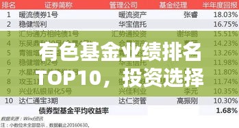 有色基金業(yè)績排名TOP10，投資選擇與業(yè)績深度解析