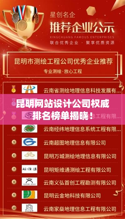 昆明網(wǎng)站設(shè)計(jì)公司權(quán)威排名榜單揭曉！