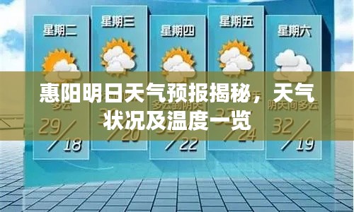 惠陽明日天氣預(yù)報揭秘，天氣狀況及溫度一覽