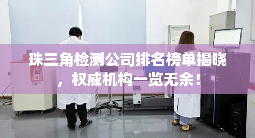 珠三角檢測公司排名榜單揭曉，權(quán)威機構(gòu)一覽無余！
